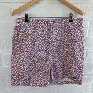 SOLID & STRIPED The Classic Vibrant Geometric Print Men's Board Shorts sz M